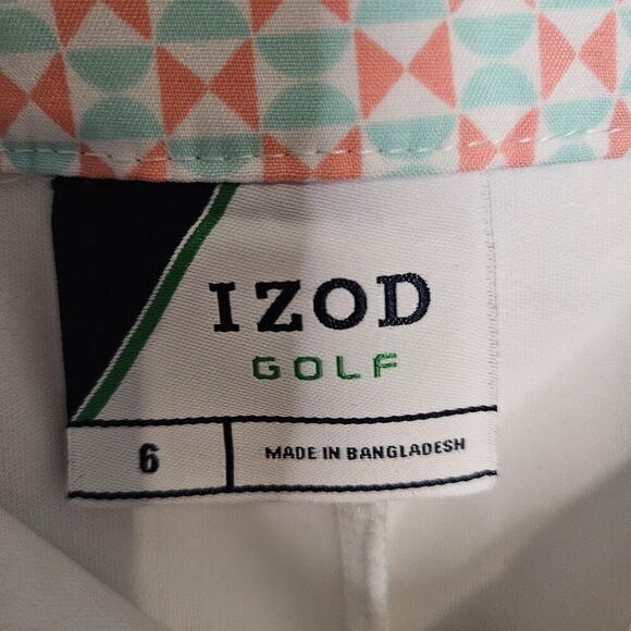 Women’s IZOD Stretch Golf Matching Skort and Shirt Set 6/M Pink Blue White NWOT - Picture 8 of 16